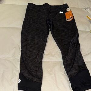 Avia Black/ Gray Womans Leggings Small